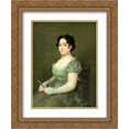 thumbnail image 1 of Francisco Goya 2x Matted 20x24 Gold Ornate Framed Art Print 'The Woman with a fan', 1 of 2