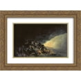 thumbnail image 1 of Francisco Goya 2x Matted 24x18 Gold Ornate Framed Art Print 'Vagabonds Resting in a Cave', 1 of 2