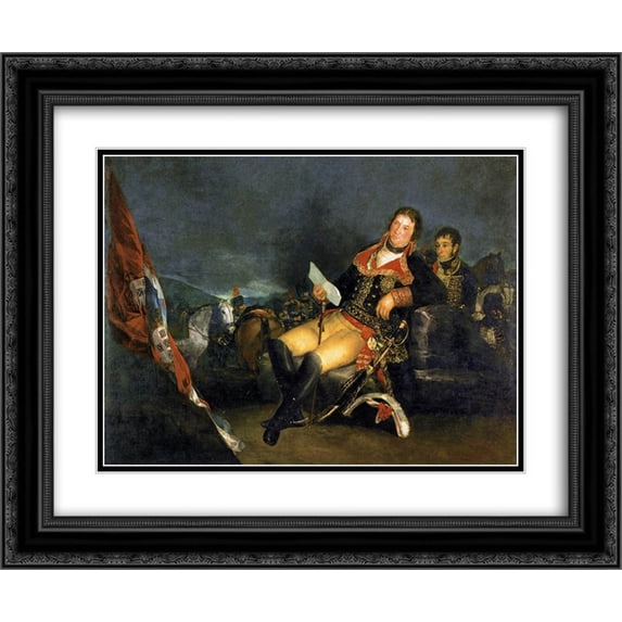 Francisco Goya 2x Matted 24x20 Black Ornate Framed Art Print 'Manuel Godoy, Duke of Alcudia, 'Prince of Peace''