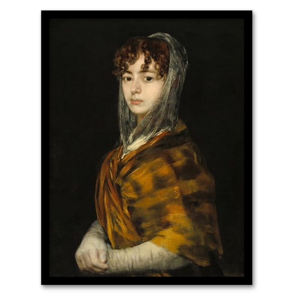 Francisco Goya Senora Sabasa Garcia Portrait Painting Framed Wall Art Print A4