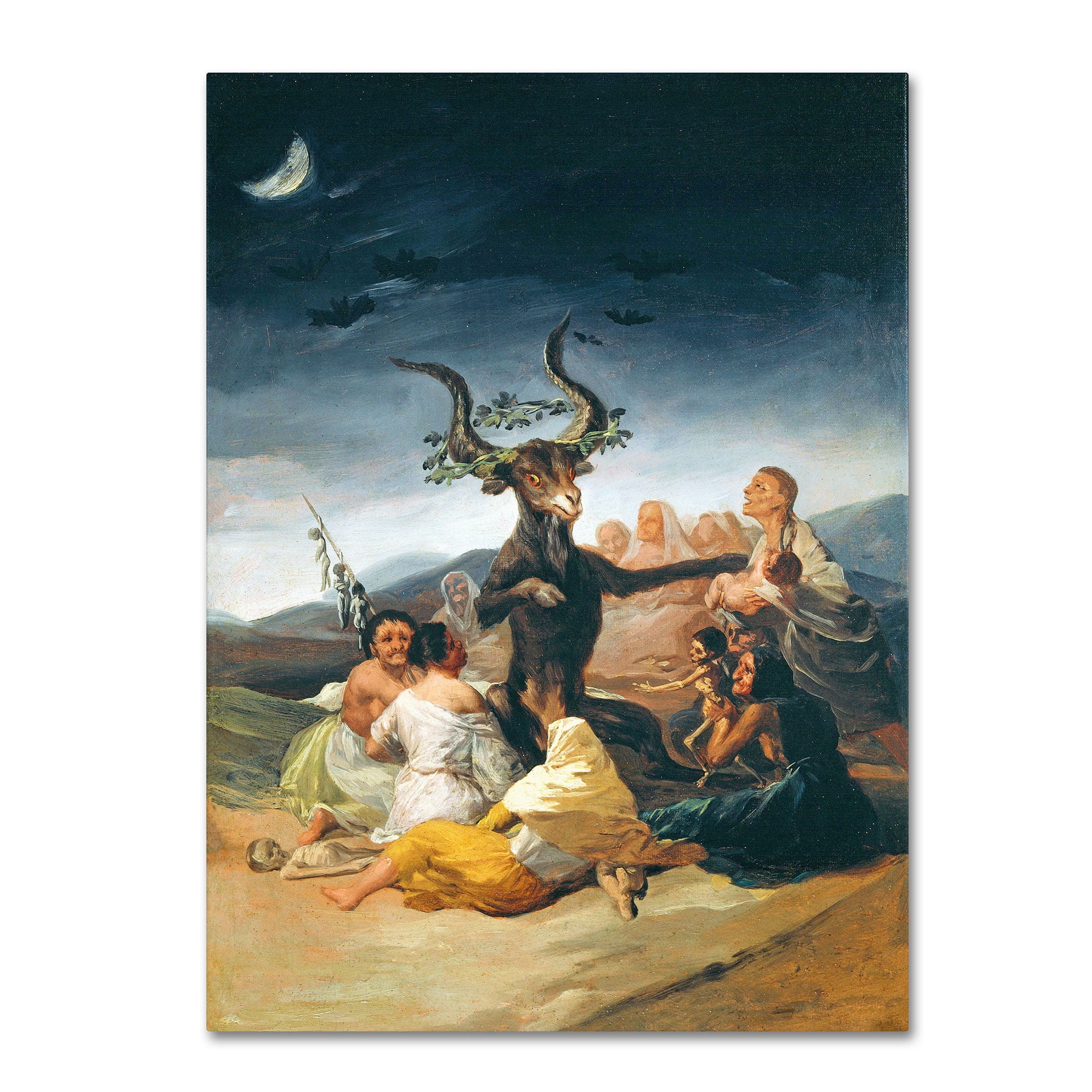 Francisco Goya 'The Witches' Sabbath 1797-98' Canvas Art