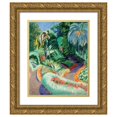thumbnail image 1 of Francisco Iturrino 20x24 Gold Ornate Framed and Double Matted Museum Art Print Titled - Garden (1913-1919), 1 of 4