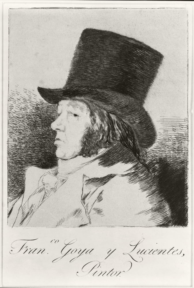 Francisco Jos De Goya Y Lucientes 1746 To 1828 Spanish Painter And Printmaker Self Portrait Canvas Art - Ken Welsh Design Pics (12 x 17)