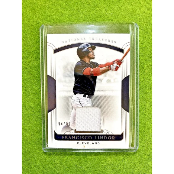 Francisco Lindor NATIONAL TREASURES JERSEY CARD # /99 INDIANS 2018 MAKE AN OFFER