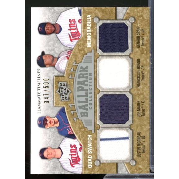 Francisco Liriano/Mauer/Span/Morneau 2009 Upper Deck Ballpark Collection #272