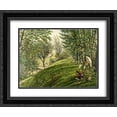 thumbnail image 1 of Francisco Oller 2x Matted 24x20 Black Ornate Framed Art Print 'French Landscape I ', 1 of 2