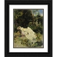 thumbnail image 1 of Francisco Peralta Del Campo 15x18 Black Ornate Wood Framed Double Matted Museum Art Print Titled - The Romantic Novel, 1 of 5