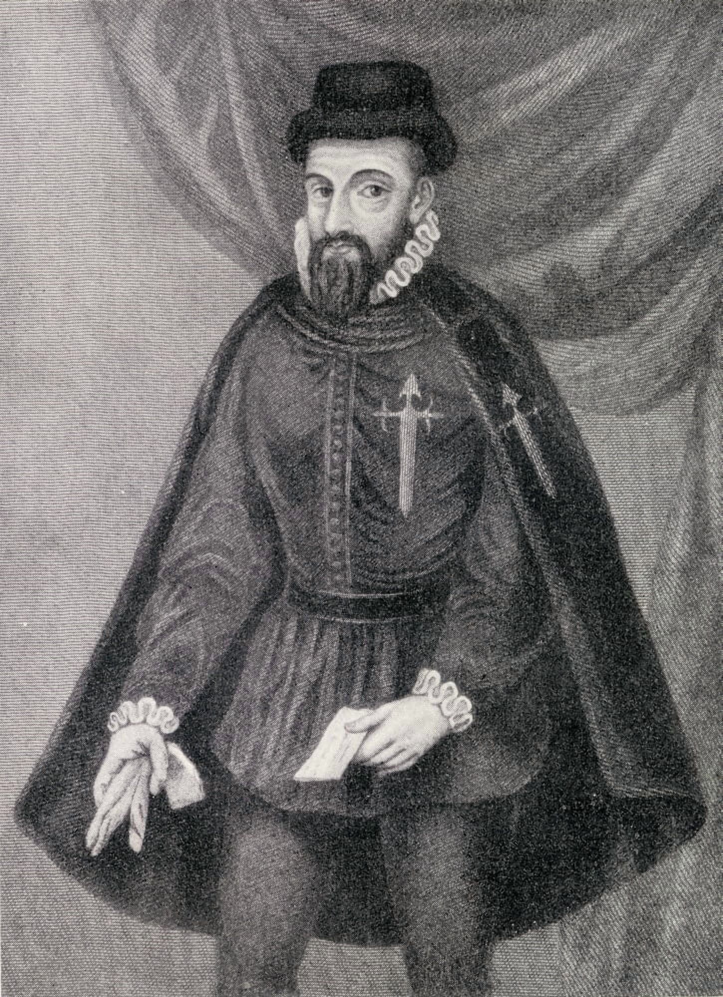 Francisco Pizarro 1471-1541 Spanish Conquistor Conqueror Of Peru Canvas Art - Ken Welsh Design Pics (24 x 34)
