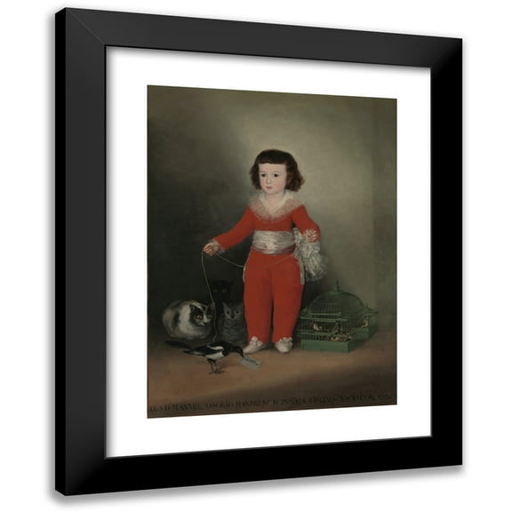 Francisco de Goya 11x14 Black Modern Framed Museum Art Print Titled - Manuel Osorio Manrique De Zuniga (1784-1792) (1787-88)