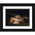 thumbnail image 1 of Francisco de Goya 14x11 Black Ornate Wood Framed Double Matted Museum Art Print Titled: Still Life with Golden Bream, 1 of 5
