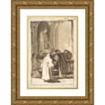 thumbnail image 1 of Francisco de Goya 14x18 Gold Ornate Wood Frame and Double Matted Museum Art Print Titled - Figures Inside a Church (ca. 1812-20), 1 of 4