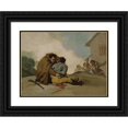 thumbnail image 1 of Francisco de Goya 18x14 Black Ornate Wood Framed Double Matted Museum Art Print Titled - Friar Pedro Binds the Maragato with a Rope (C. 1806), 1 of 5