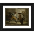 thumbnail image 1 of Francisco de Goya 18x14 Black Ornate Wood Framed Double Matted Museum Art Print Titled - The Threatens Frarria Pedro De Zaldivia with His Gun Maragato (C. 1806), 1 of 5