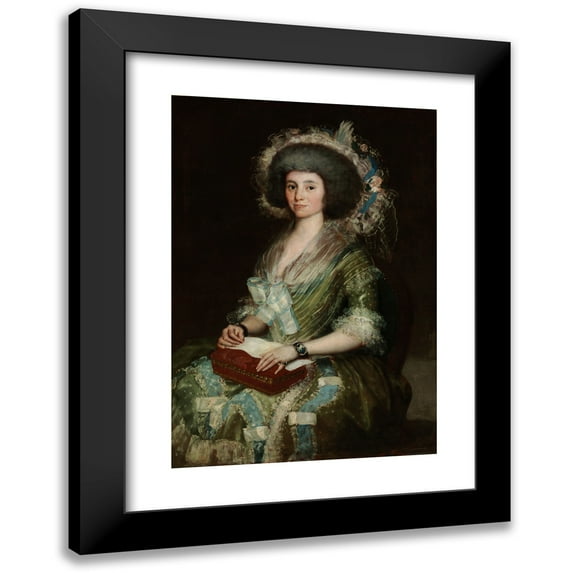 Francisco de Goya 18x24 Black Modern Framed Museum Art Print Titled - Portrait of Senora Cean Bermugidity