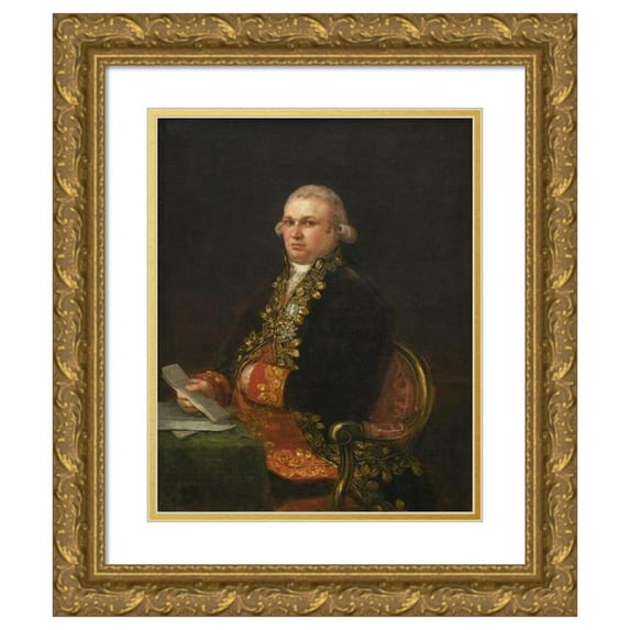 Francisco de Goya 20x24 Gold Ornate Framed and Double Matted Museum Art Print Titled - Don Antonio Noriega (1801)