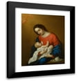 thumbnail image 1 of Francisco de Zurbarán 12x14 Black Modern Framed Museum Art Print Titled - Madonna and Child, 1 of 5