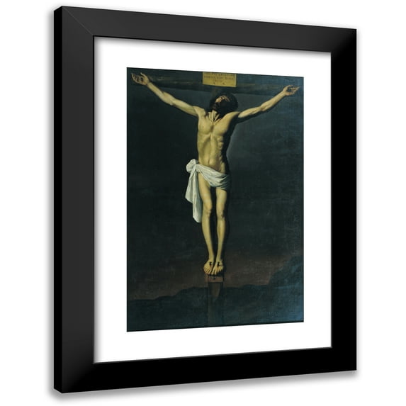 Francisco de Zurbarán 17x24 Black Modern Framed Museum Art Print Titled - Christ Crucified (circa 1655)