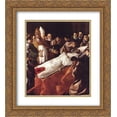 thumbnail image 1 of Francisco de Zurbaran 2x Matted 20x22 Gold Ornate Framed Art Print 'The lying'in'state of St Bonaventura', 1 of 2
