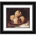 thumbnail image 1 of Francisco de Zurbaran 2x Matted 22x20 Black Ornate Framed Art Print 'Still Life with Dish of Quince', 1 of 2