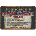 thumbnail image 1 of Francisco's Man Cave Rules Chic Rustic Green Sign Home 8x12 Metal 108120049971, 1 of 1