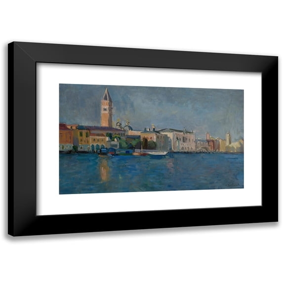 Franciszek Bartoszek 18x12 Black Modern Framed Museum Art Print Titled - Venice (ca 1938)