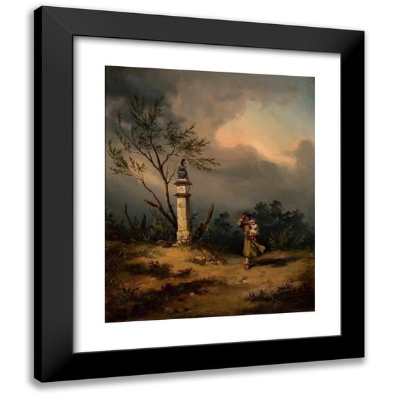 Franciszek Kostrzewski 15x18 Black Modern Framed Museum Art Print Titled - Tempest (1853)