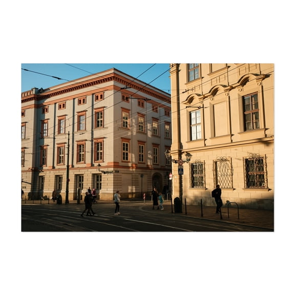 Franciszkańska, Kraków 02 - Kraków Małopolskie Poland Photography Architecture City Street Photography Vintage Travel Poster Scenic Unframed Wall Art Print 4 x 6 inches