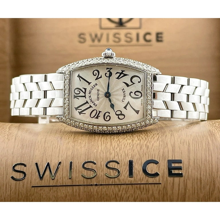 Franck Muller Curvex 29mm Custom Iced Out w 4ct Diamonds Watch Ref