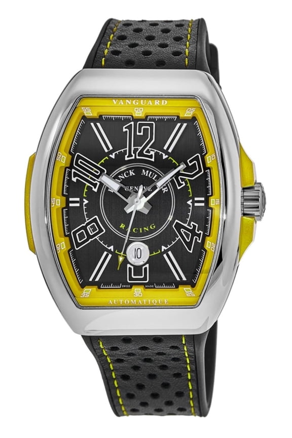 Vanguard Racing Automatic Black Dial Rubber Strap Men's Watch V 45 SC DT RCG AC JA