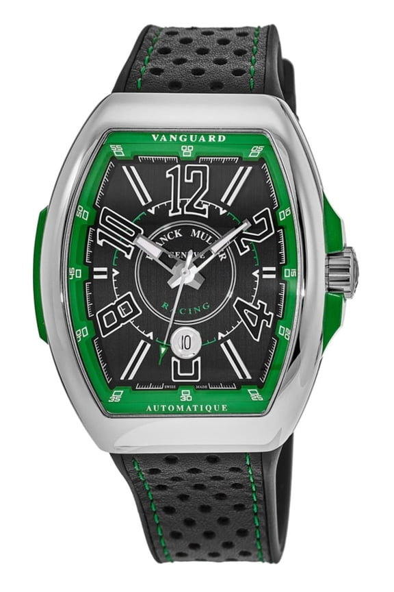 Vanguard Racing Black Dial Rubber & Leather Strap Men's Watch V 45 SC DT RCG (VR) AC