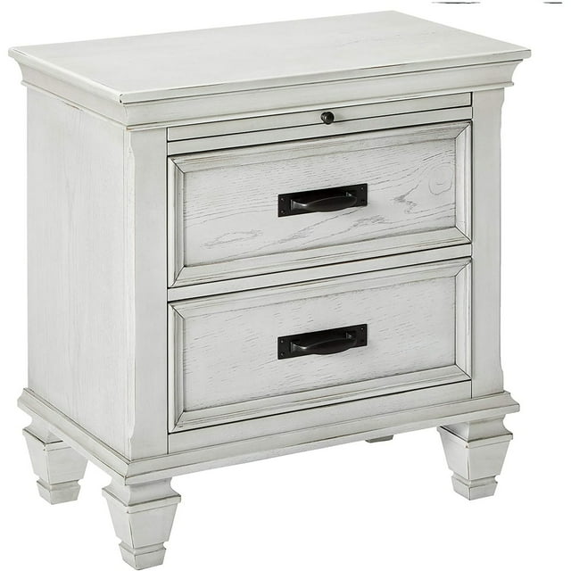 Franco 2-drawer Nightstand Antique White - Walmart.com