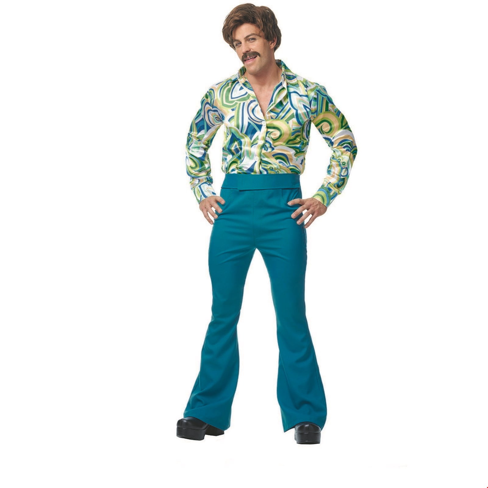  Men's Disco Adult Costume, Standard : Clothing, Shoes & Jewelry