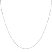 KEZEF Franco Chain Foxtail Sterling Silver Necklace Box Wheat 2mm Hypoallergenic 22 inch