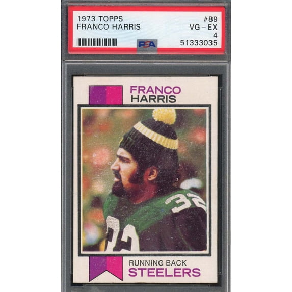 Franco Harris 1973 Topps Football Rookie Card RC #89 Graded PSA 4