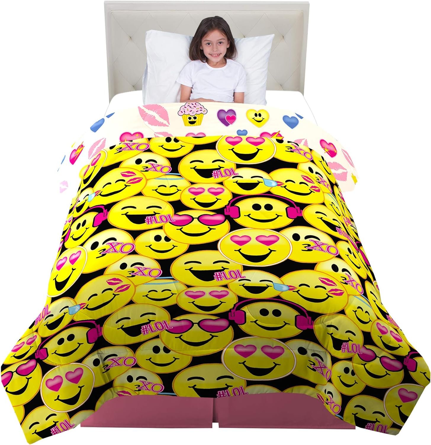 Franco Kids Bedding Super Soft Comforter, Twin Size 64" x 86", Emojination - image 1 of 5