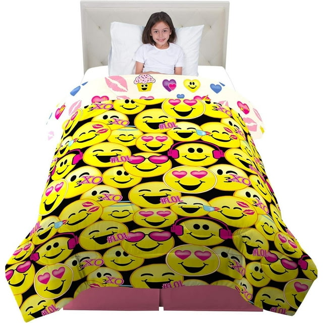 Franco Kids Bedding Super Soft Comforter, Twin Size 64" x 86", Emojination