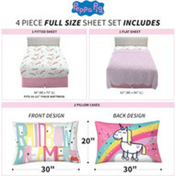 Peppa Pig Full Sheet Set