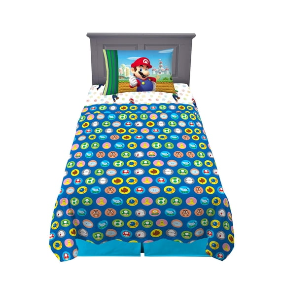 Franco Kids Bedding Super Mario Twin Size Sheet Set