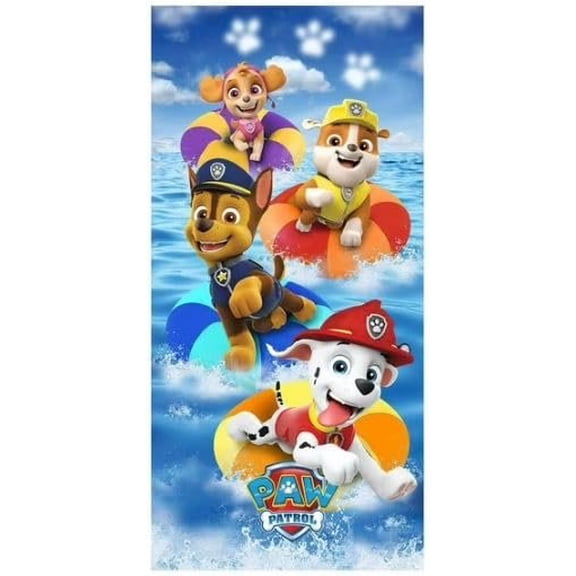 Franco Kids PAW Patrol Coastal Pups Beach Towel, 28" W x 58" L