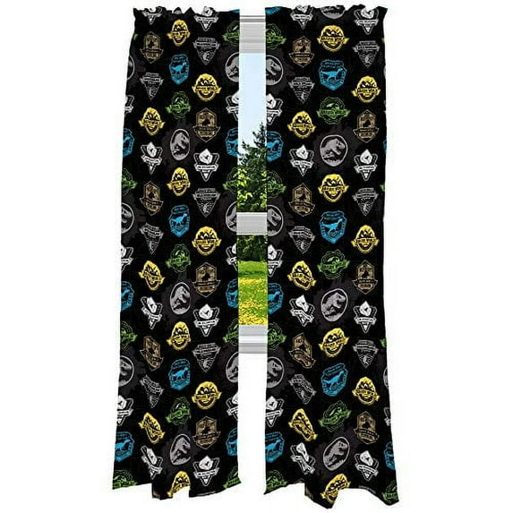 4 Pieces Jurassic World Window Panel Drapes Curtain Set