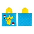 thumbnail image 1 of Franco Pokemon Anime Kids Beach/Pool/Bath/Camping Hooded Towel Poncho 24" X 22", Absorbent Cotton Cover up, Official Licensed Pokemon Product, 1 of 6