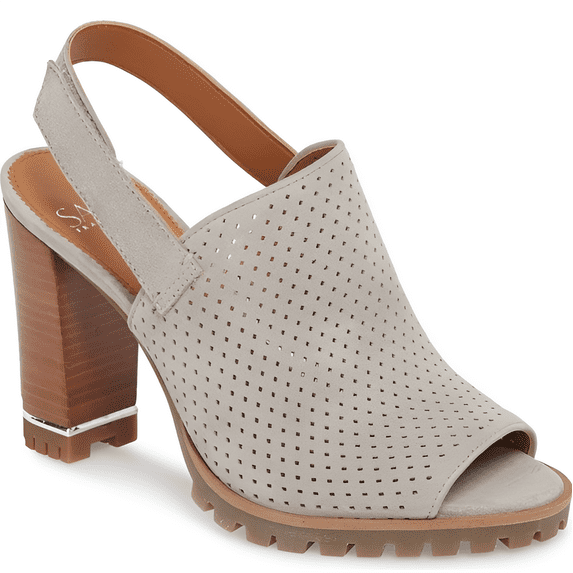 Franco Sarto Analise2 Women's Grey Suede Sandal 9.5M