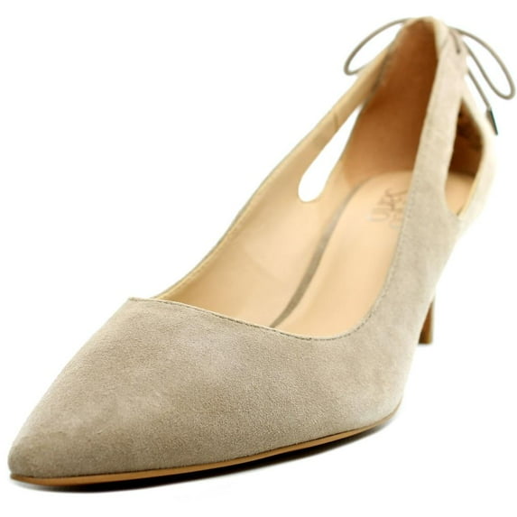 Franco Sarto Doe Back Tie Dress Kitten Heels - Mushroom, 7 US / 37 EU