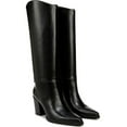 thumbnail image 1 of Franco Sarto Women's A-Jasmine Black Leather Knee High Boots 6M, 1 of 5