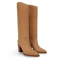 thumbnail image 1 of Franco Sarto Women's A-Jasmine Taupe Suede Knee High Boots 6M, 1 of 5