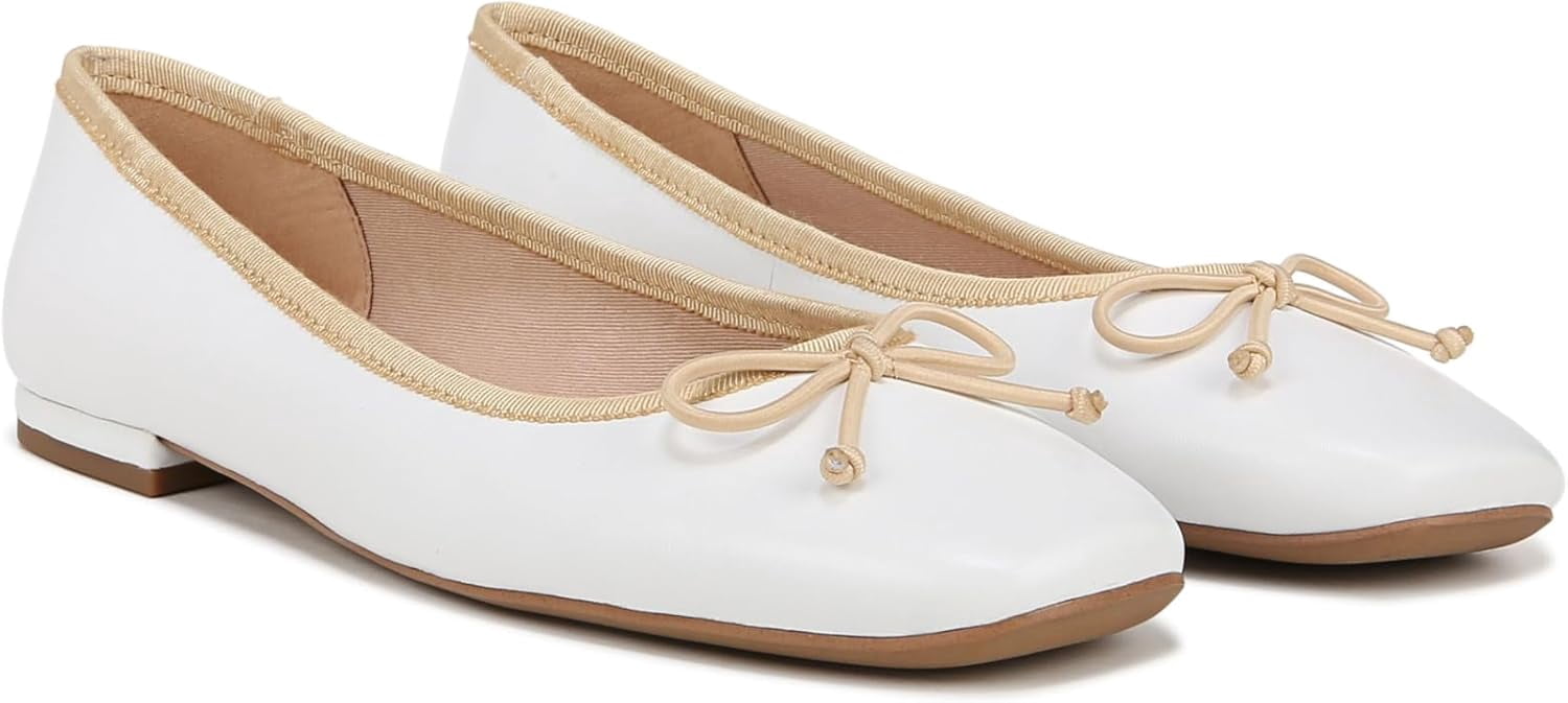Franco Sarto Women's Nalin Ballet Flat - Pointed Toe, Adjustable Buckle Strap, Comfort Footbed, 0.75" Heel