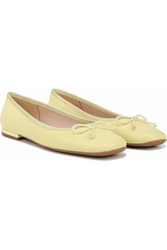 Women's Abigail Ballet Flat Yellow Leather 5M