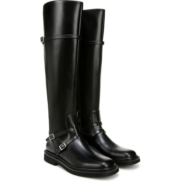 Franco Sarto Women's Ainsley Knee High Boot Black Leather 11M