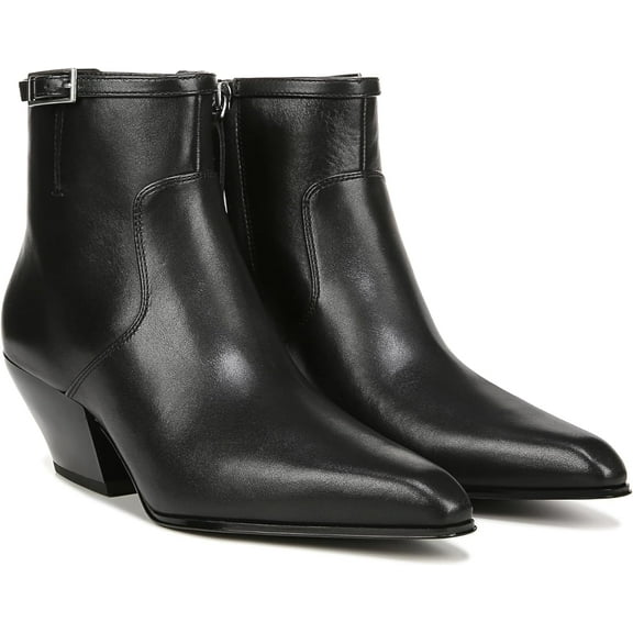 Franco Sarto Women's Amber Snip Toe Ankle Boot Black Leather 9M