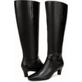 thumbnail image 1 of Franco Sarto Women's Andria Pointed Toe Knee High Boot Black Leather Wide Calf 5M, 1 of 5